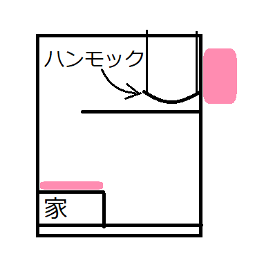 ケージ上部に電球タイプ、下部にカーペットタイプを置きます。